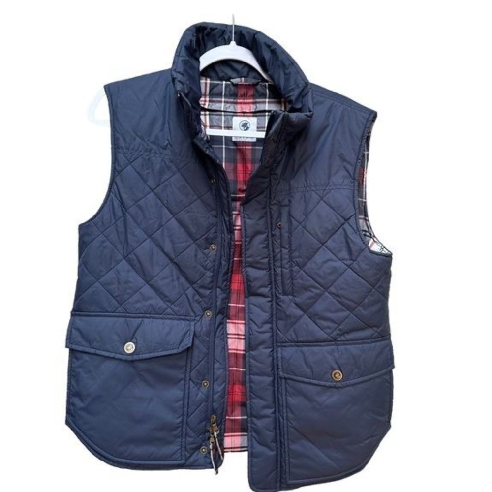 NWOT‎ Southern Proper Puffer Vest Varsity Blue Preppy Academia Outdoors Small